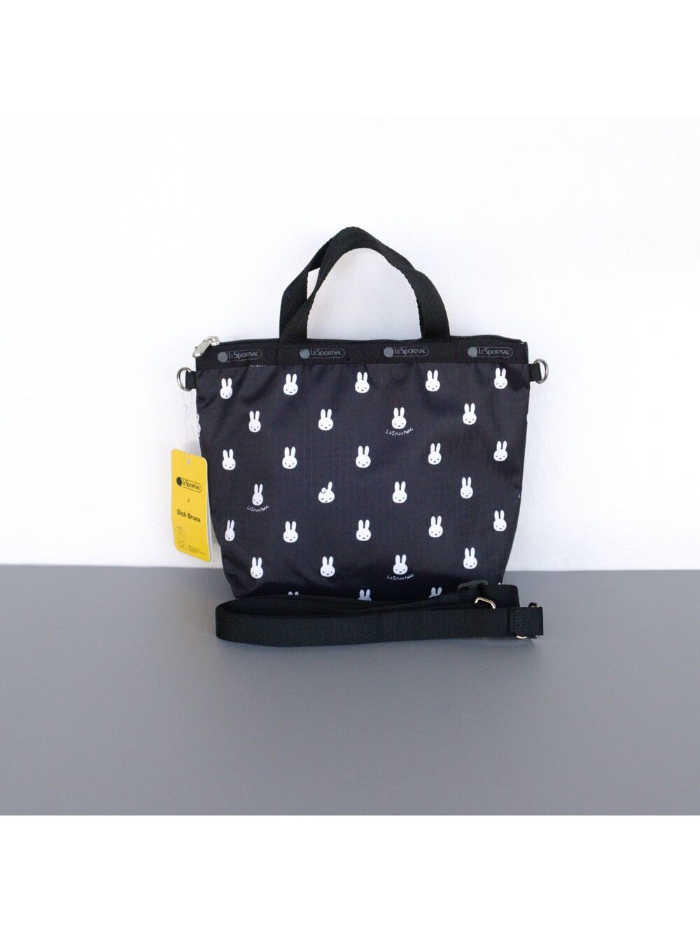 LeSportsac Miffy Black Mini Tote Crossbody NWT